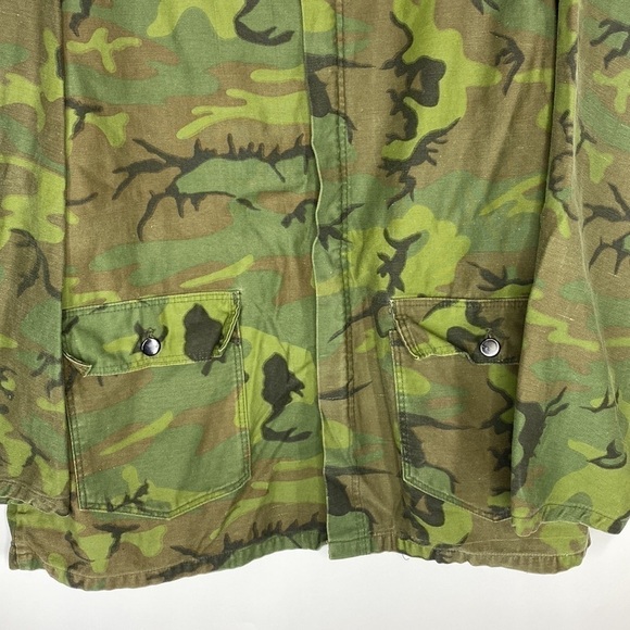 Vintage Polar Brand Camo Camouflage Military Utility Field Jacket 60s Size XL - Picture 6 of 8